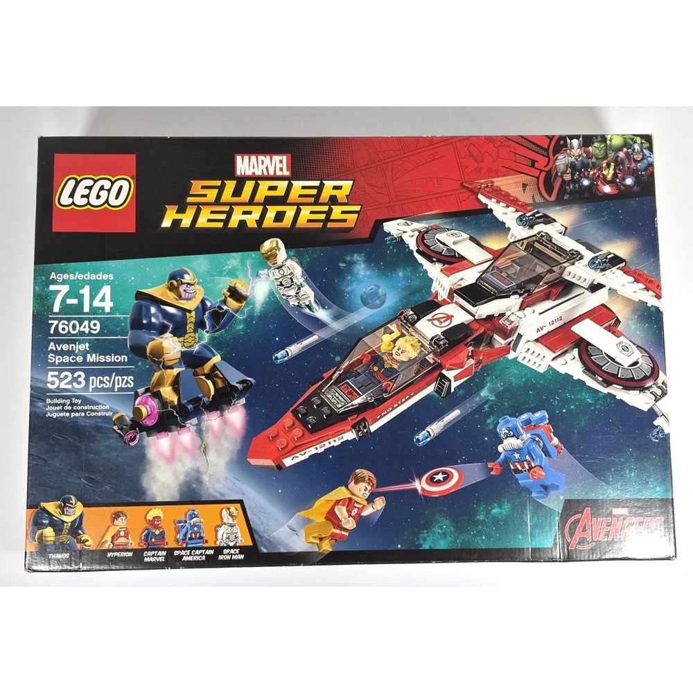LEGO Avenjet Space Mission Marvel 76049 Kids OS Red New Box Damage Retired Set